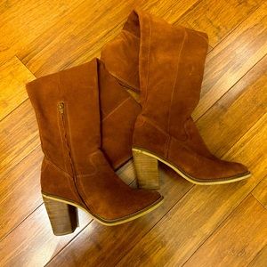 Steve Madden dark tan over the knee boots